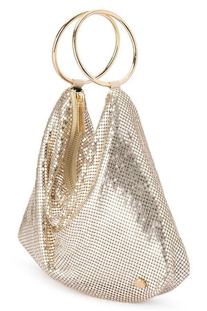 Olga Berg The Shar Mesh Convertible Bag | Gold || Pre_ Order ETA 4/10/2026
