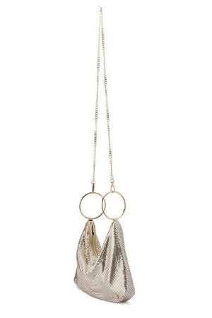 Olga Berg The Shar Mesh Convertible Bag | Gold || Pre_ Order ETA 4/10/2026