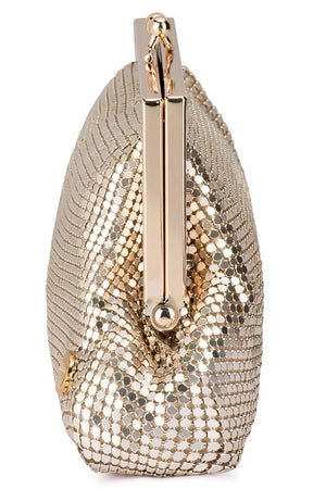 Olga Berg The Zara Mesh Frame Clutch | Gold || Pre_ Order ETA 4/10/2026