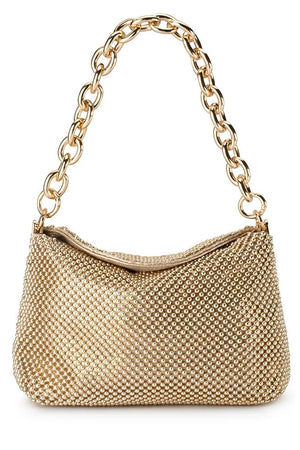 Olga Berg The Skylar Ball Mesh Bag | Gold || Pre_ Order ETA 4/10/2026