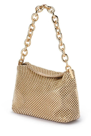 Olga Berg The Skylar Ball Mesh Bag | Gold || Pre_ Order ETA 4/10/2026