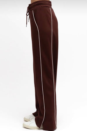 Chosen By Fifi & Annie The Split Hem Track Pant | Chocolate