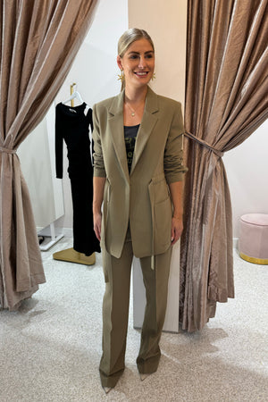 Shona Joy Irena Oversized Belted Blazer | Oak