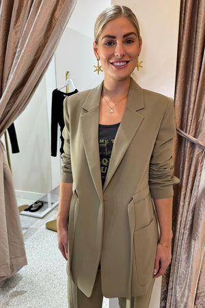 Shona Joy Irena Oversized Belted Blazer | Oak