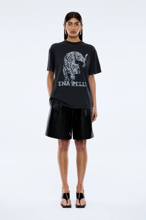 Ena Pelly Crawling Leopard Tee | Vintage Black