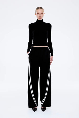 Ena Pelly Valentina Stripe Pant | Black/Off White