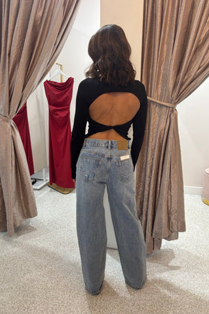 Ownley Jane Jersey Top | Black