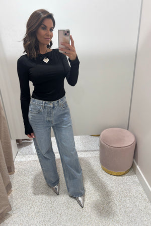 Ownley Jane Jersey Top | Black