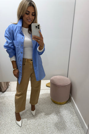 Chosen By Fifi & Annie The Tonia Relaxed Cropped Denim Jean | Clay