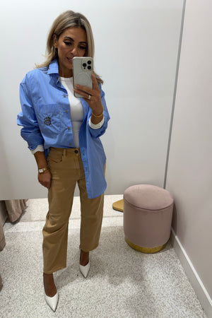 Chosen By Fifi & Annie The Tonia Relaxed Cropped Denim Jean | Clay