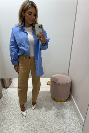 Chosen By Fifi & Annie The Tonia Relaxed Cropped Denim Jean | Clay