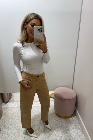 Chosen By Fifi & Annie The Tonia Relaxed Cropped Denim Jean | Clay
