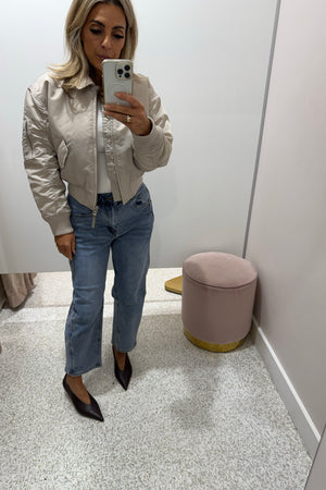Chosen By Fifi & Annie The Tonia Relaxed Cropped Denim Jean | Light Blue Denim