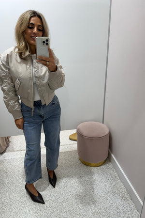 Chosen By Fifi & Annie The Tonia Relaxed Cropped Denim Jean | Light Blue Denim