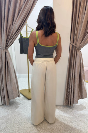 Bec + Bridge Lana Square Neck Tank | Grey Marle / Lime