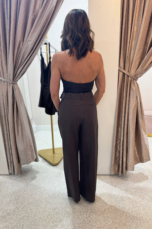 Bec + Bridge Vinnie Wide Leg Pant | Dark Chocolate