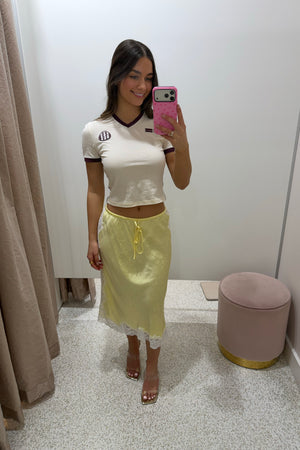 Bec + Bridge Zana Midi Skirt | Lemon