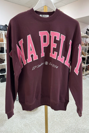 Ena Pelly Mila Oversized Sweater | Deep Cherry