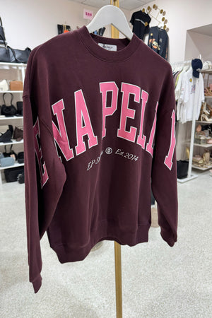 Ena Pelly Mila Oversized Sweater | Deep Cherry