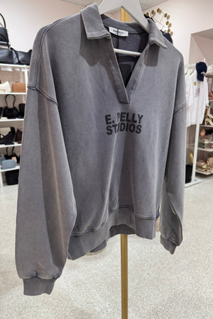 Ena Pelly Iva Jersey Polo | Dove Grey