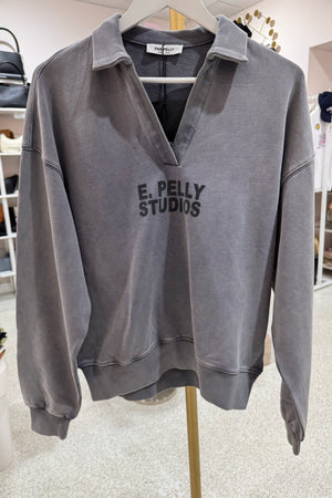 Ena Pelly Iva Jersey Polo | Dove Grey