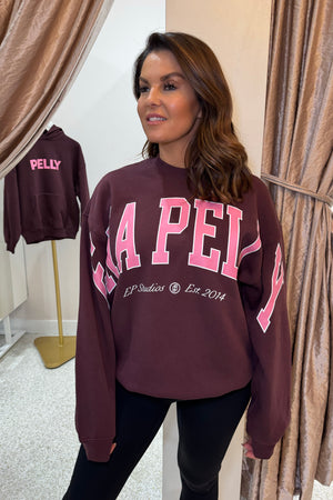 Ena Pelly Mila Oversized Sweater | Deep Cherry