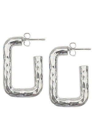 Mountain & Moon Destiny Hoops | Silver