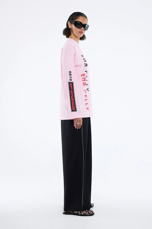 Ena Pelly Street Signs Long Sleeve Tee | Pink