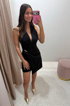 Chosen By Fifi & Annie The Chloe Wrap Dress | Black