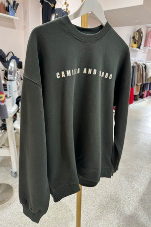 C&M Camilla & Marc Anca Graphic Sweater | Bottle Green