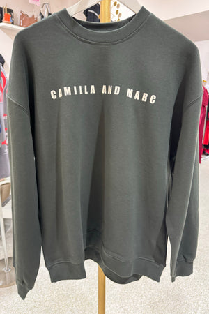 C&M Camilla & Marc Anca Graphic Sweater | Bottle Green