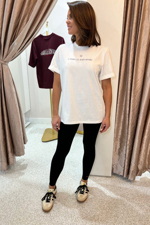 C&M Camilla & Marc Grayson Tee | Soft White/Black