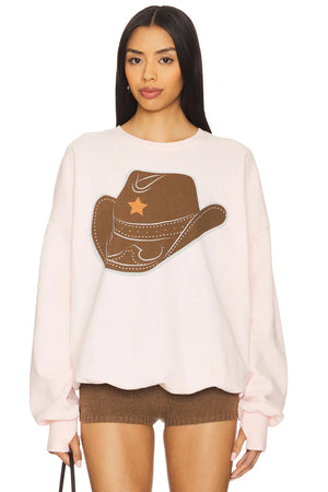 The Laundry Room Rhinestone Cowgirl Sweater | Blush Pink