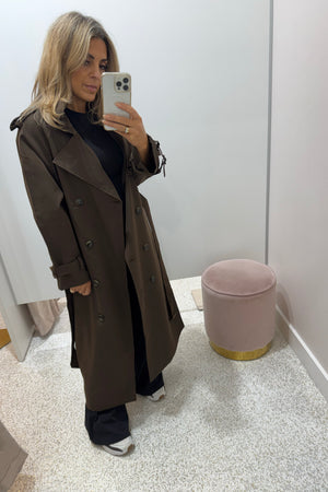 Chosen By Fifi & Annie The Tomboy Trench Coat | Chocolate