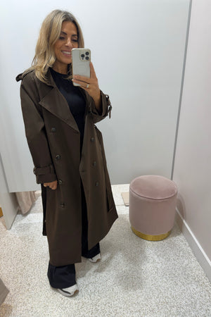 Chosen By Fifi & Annie The Tomboy Trench Coat | Chocolate