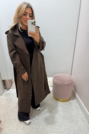 Chosen By Fifi & Annie The Tomboy Trench Coat | Chocolate