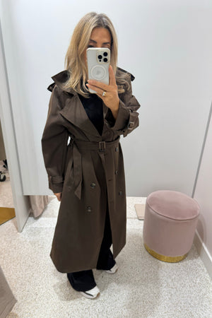 Chosen By Fifi & Annie The Tomboy Trench Coat | Chocolate