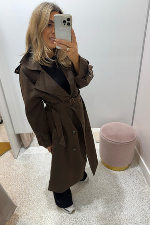 Chosen By Fifi & Annie The Tomboy Trench Coat | Chocolate
