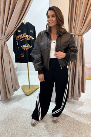 Ena Pelly Valentina Stripe Pant | Black/Off White || Best Seller Restocked