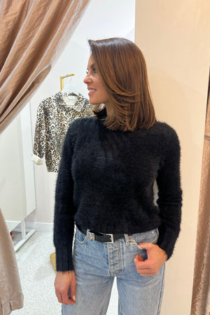 Chosen By Fifi & Annie The Classic Brushed Knit Sweater | Black