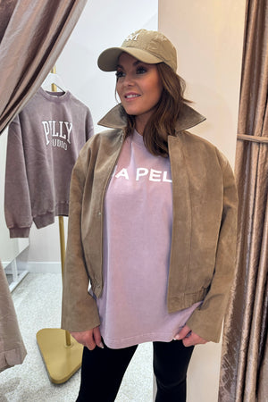 Ena Pelly Ana Suede Bomber Jacekt | Toffee