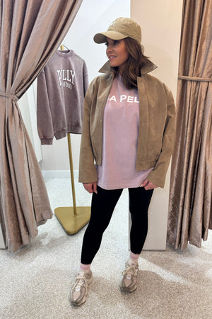 Ena Pelly Ana Suede Bomber Jacekt | Toffee