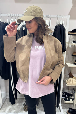 Ena Pelly Ana Suede Bomber Jacekt | Toffee