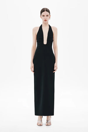 Misha The Alusia Stretch Suiting Dress | Black