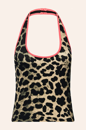 P.E Nation Radar Halter Tank | Leopard / Diva Pink