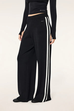 P.E Nation Retreat Knit Pant | Black / Whisper White