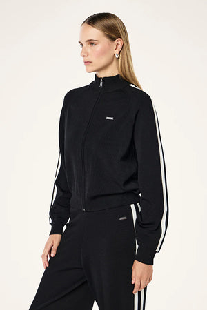 P.E Nation Retreat Knit Jacket | Black/Whisper White