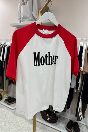 Chosen By Fifi & Annie The Mother Tee | White/Red