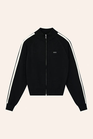 P.E Nation Retreat Knit Jacket | Black/Whisper White