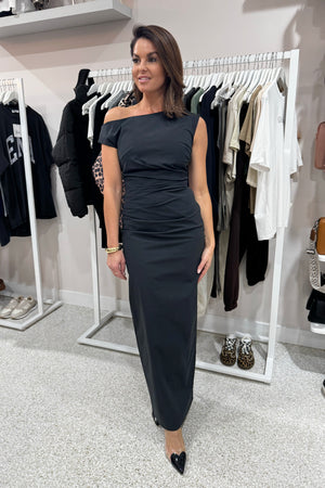 Shona Joy Campbell Off Shoulder Maxi Dress | Black